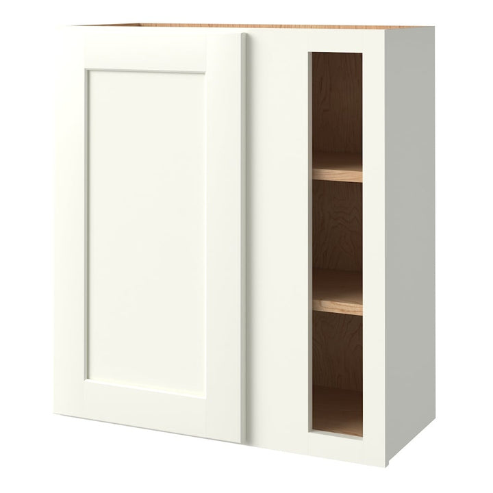 allen + roth Aveley 27-in W x 30.125-in H x 12-in D Linen Blind Corner Wall Fully Assembled Cabinet (Flat Panel Shaker Style)