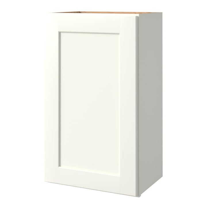 allen + roth Aveley 18-in W x 36.125-in H x 12-in D Linen Wall Fully Assembled Cabinet (Flat Panel Shaker Door Style)