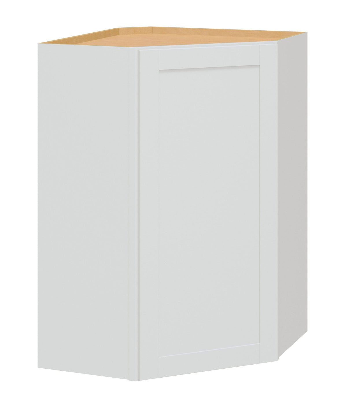 Diamond NOW Arcadia 12-in W x 36-in H x 24-in D White Diagonal Corner Wall Fully Assembled Cabinet (Recessed Panel Shaker Style)