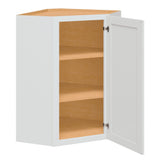 Diamond NOW Arcadia 12-in W x 36-in H x 24-in D White Diagonal Corner Wall Fully Assembled Cabinet (Recessed Panel Shaker Style)