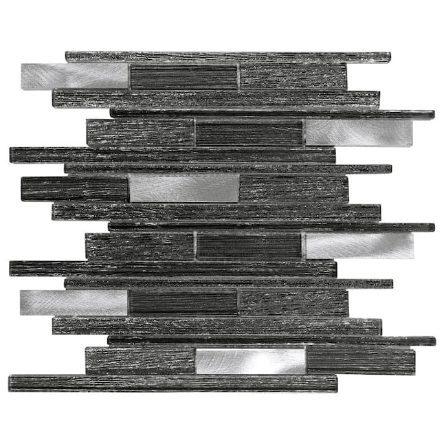 Elida Ceramica Sparkling Nights Mosaic 12-in x 12-in Multi-finish Glass Metal Linear Wall Tile (1-sq. ft/ Piece)