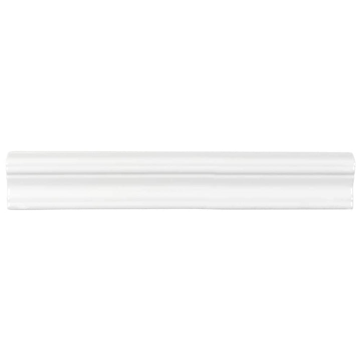 Boutique Ceramic Crafted White Crown Moulding 2-in x 12-in Glazed Ceramic Wall Tile product image