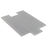 Elida Ceramica Gray 3-in x 12-in Glossy Glass Subway Wall Tile