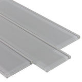 Elida Ceramica Gray 3-in x 12-in Glossy Glass Subway Wall Tile