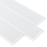 Elida Ceramica 3x12 Super White Glossy Glass Subway Wall Tile, 3-in x 12-in