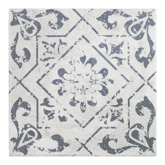 Elida Ceramica Cardosa Deco Squares 6-in x 6-in Matte Porcelain Encaustic Wall Tile