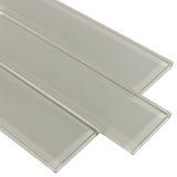 Elida Ceramica 3x12 Beige Glossy Glass Subway Wall Tile, 3-in x 12-in