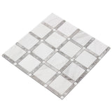 Elida Ceramica White 12-in x 12-in Honed Natural Stone Marble Uniform Squares Floor and Wall Tile