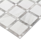Elida Ceramica White 12-in x 12-in Honed Natural Stone Marble Uniform Squares Floor and Wall Tile