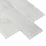 Elida Ceramica White 3-in x 12-in Glossy Glass Subway Wall Tile