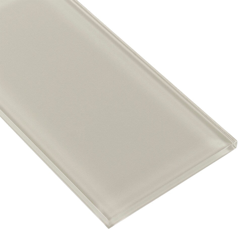 Elida Ceramica Beige 4-in x 8-in Glossy Glass Subway Wall Tile