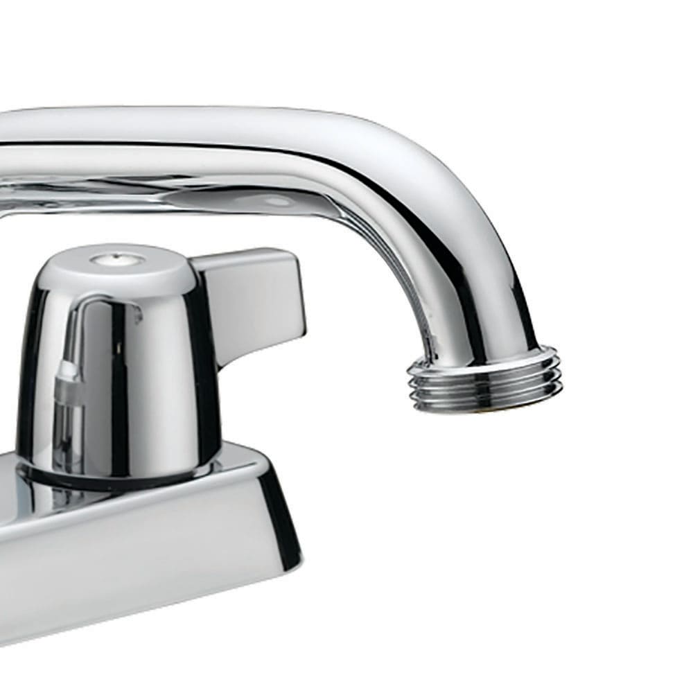 EZ-FLO Basic-N-Brass Chrome Utility Faucet, 2-Handle Deck-Mount