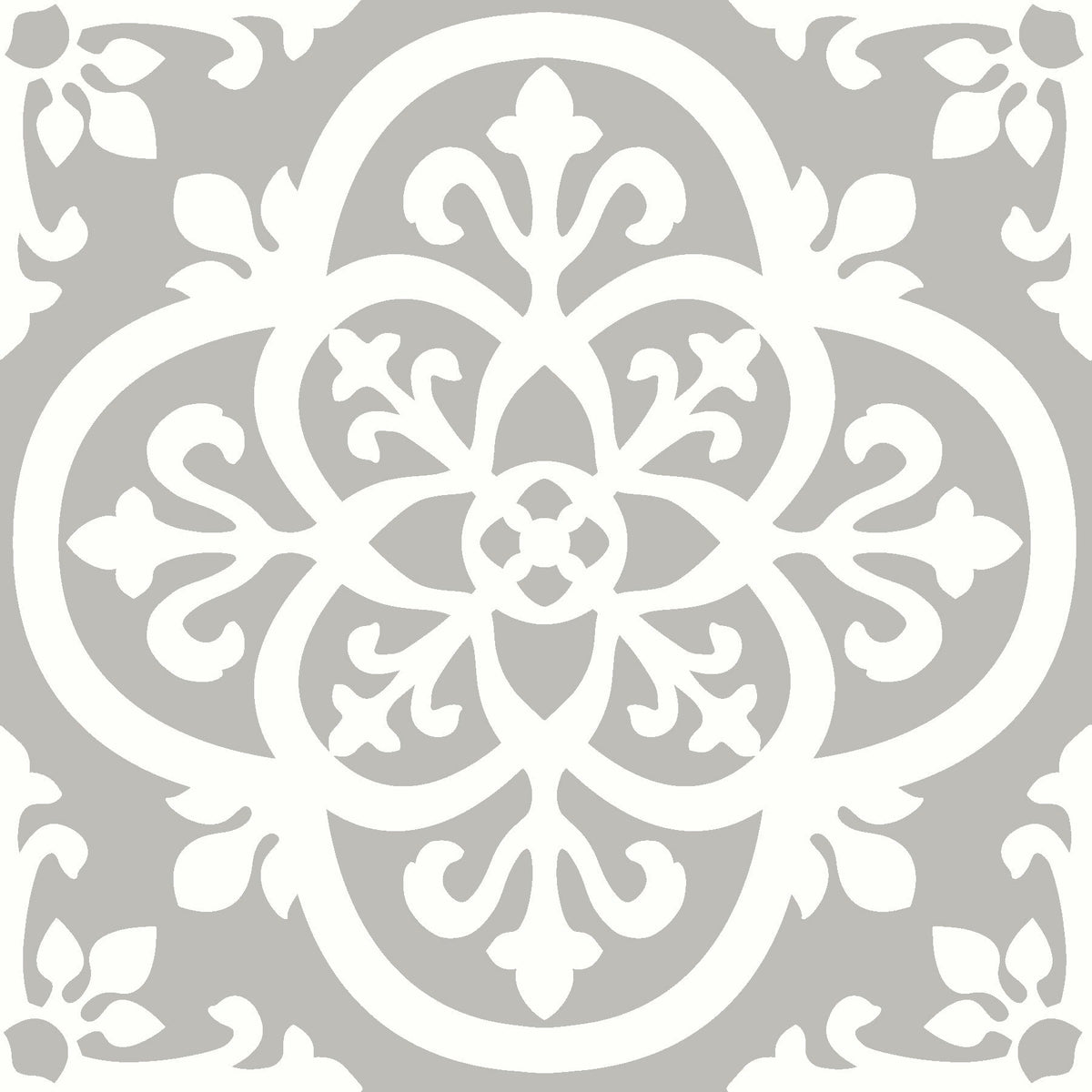FloorPops Grey and White 2.76-mil x 12-in W x 12-in L Water Resistant Peel and Stick Vinyl Tile Flooring
