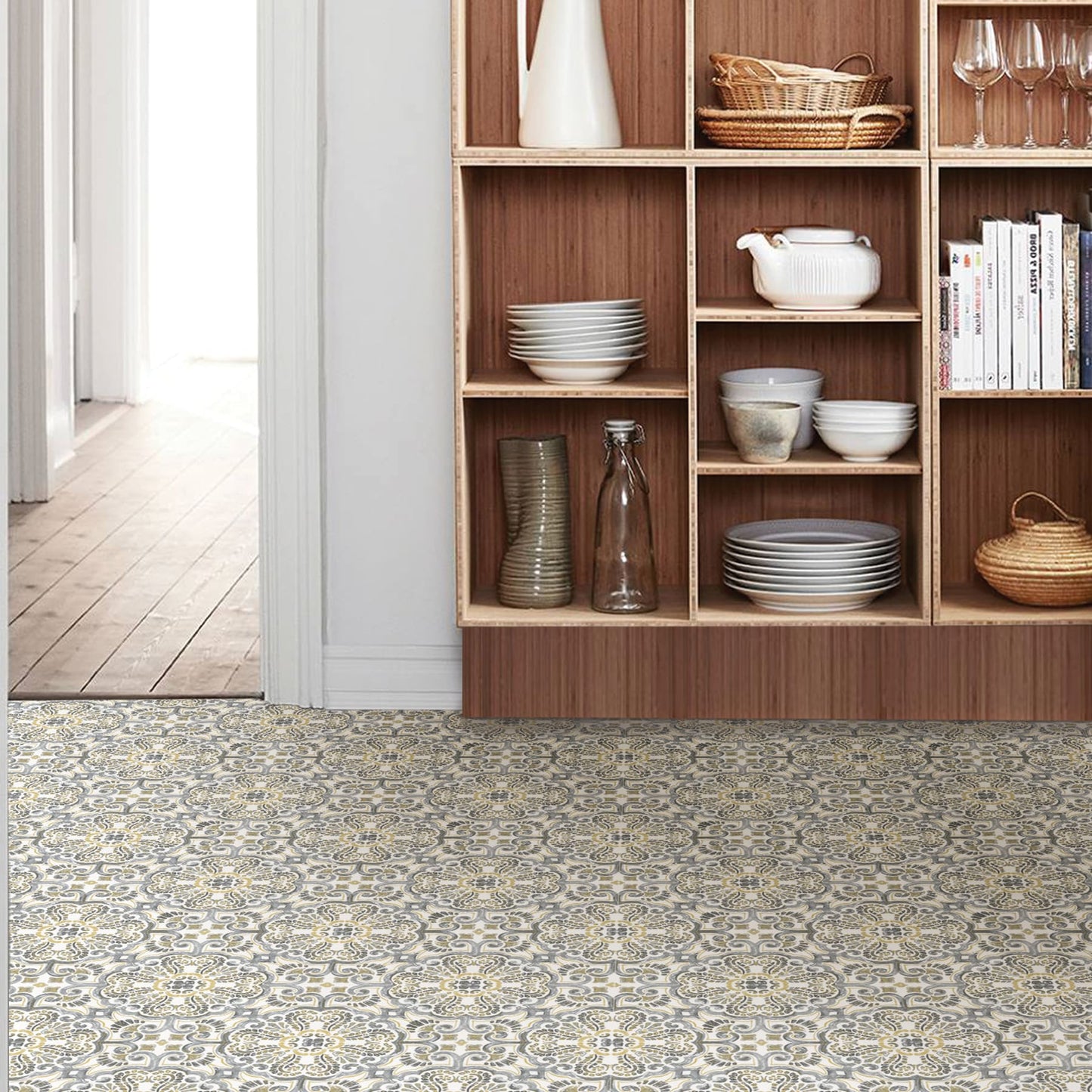 FloorPops Multicolor 12-in x 12-in Water Resistant Peel and Stick Vinyl Tile Flooring (20-sq ft)