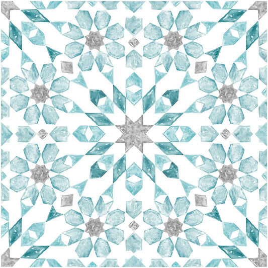 FloorPops Blue 12-in x 12-in Water-Resistant Peel and Stick Vinyl Tile Flooring, 20-sq ft Carton