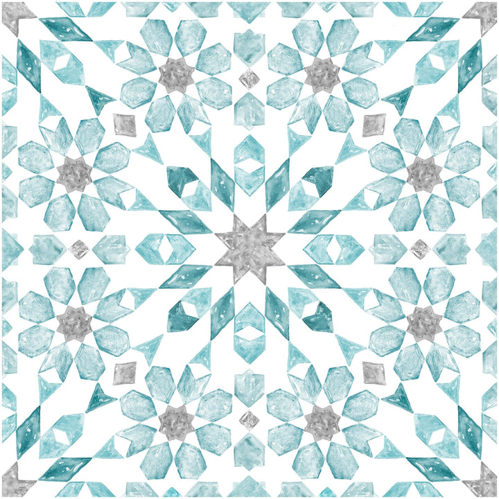 FloorPops Blue 12-in x 12-in Water-Resistant Peel and Stick Vinyl Tile Flooring, 20-sq ft Carton