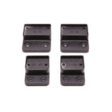 Deckorators 2.5-in x 0.75-in Alx Contemporary Matte Black Aluminum Rail Bracket (4-Pack)