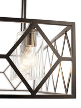 Kichler Solander 5-Light Olde Bronze Transitional Clear Glass Linear Large Hanging Kitchen Island Light