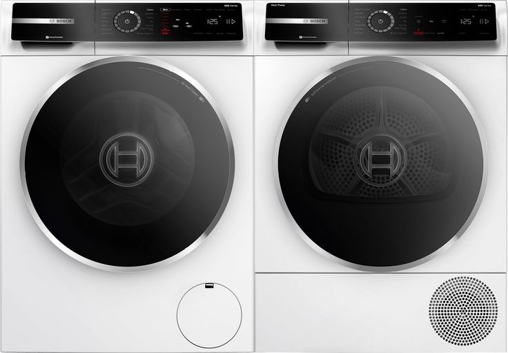 Bosch 4.0-cu ft Reversible side swing Stackable Electric Dryer (White) ENERGY STAR
