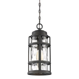 Quoizel DeSoto Palladian Bronze Transitional Clear Glass Lantern Pendant Light