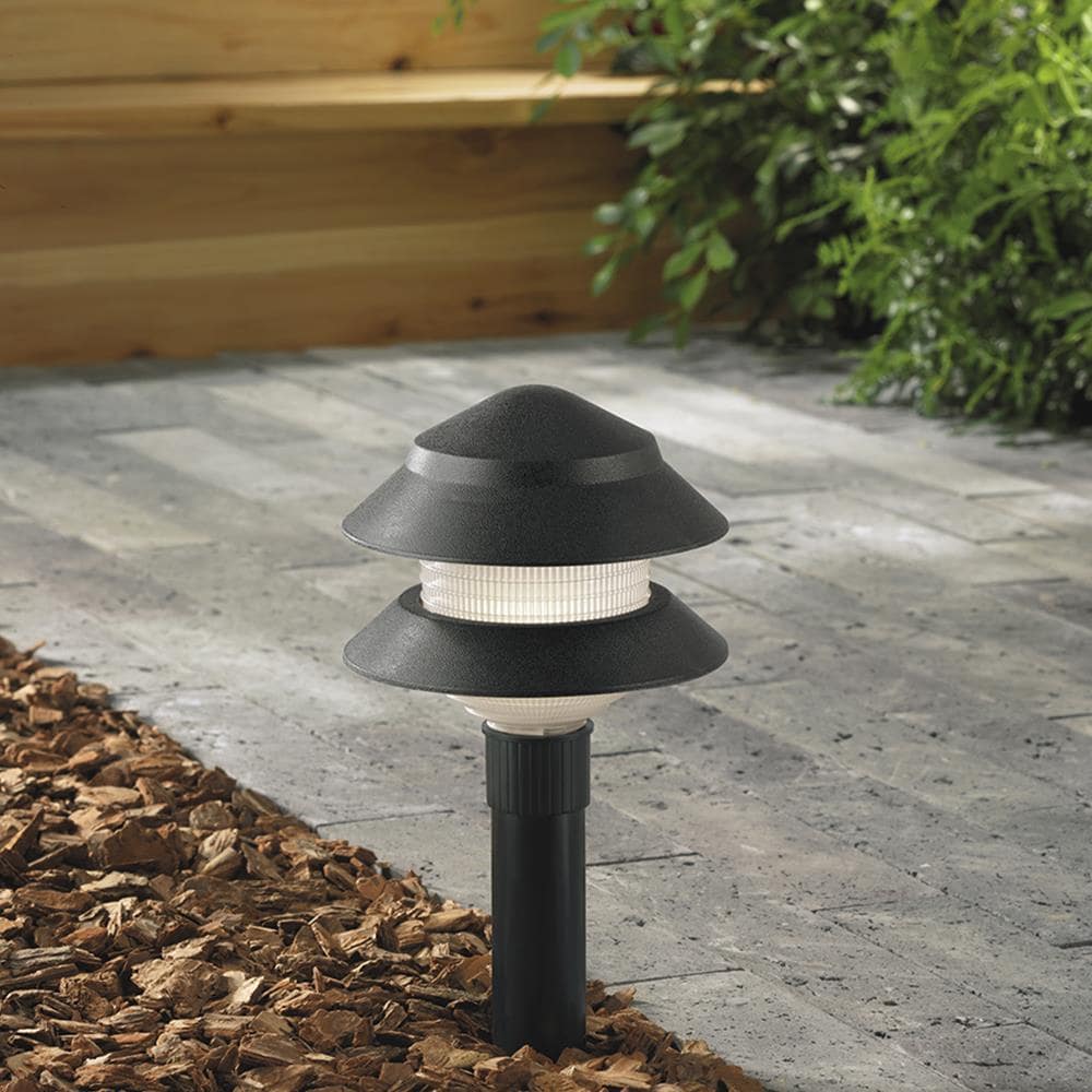 Portfolio 4-Watt Black Low Voltage Path Light, 38 Lumens, 2700K