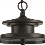 Progress Lighting Squire 3-Light Antique Bronze Traditional Clear Glass Lantern Mini Indoor/Outdoor Hanging Pendant Light