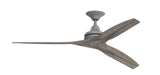 Fanimation Spitfire 60-in Galvanized Indoor/Outdoor Smart Ceiling Fan with Remote (3-Blade)
