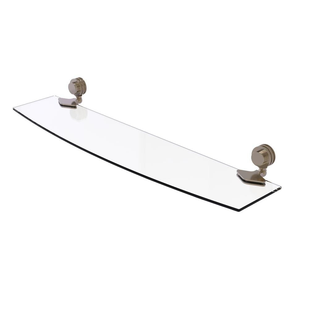 Allied Brass Venus Antique Pewter 1-Tier Brass Wall Mount Bathroom Shelf, 24 x 5 in.