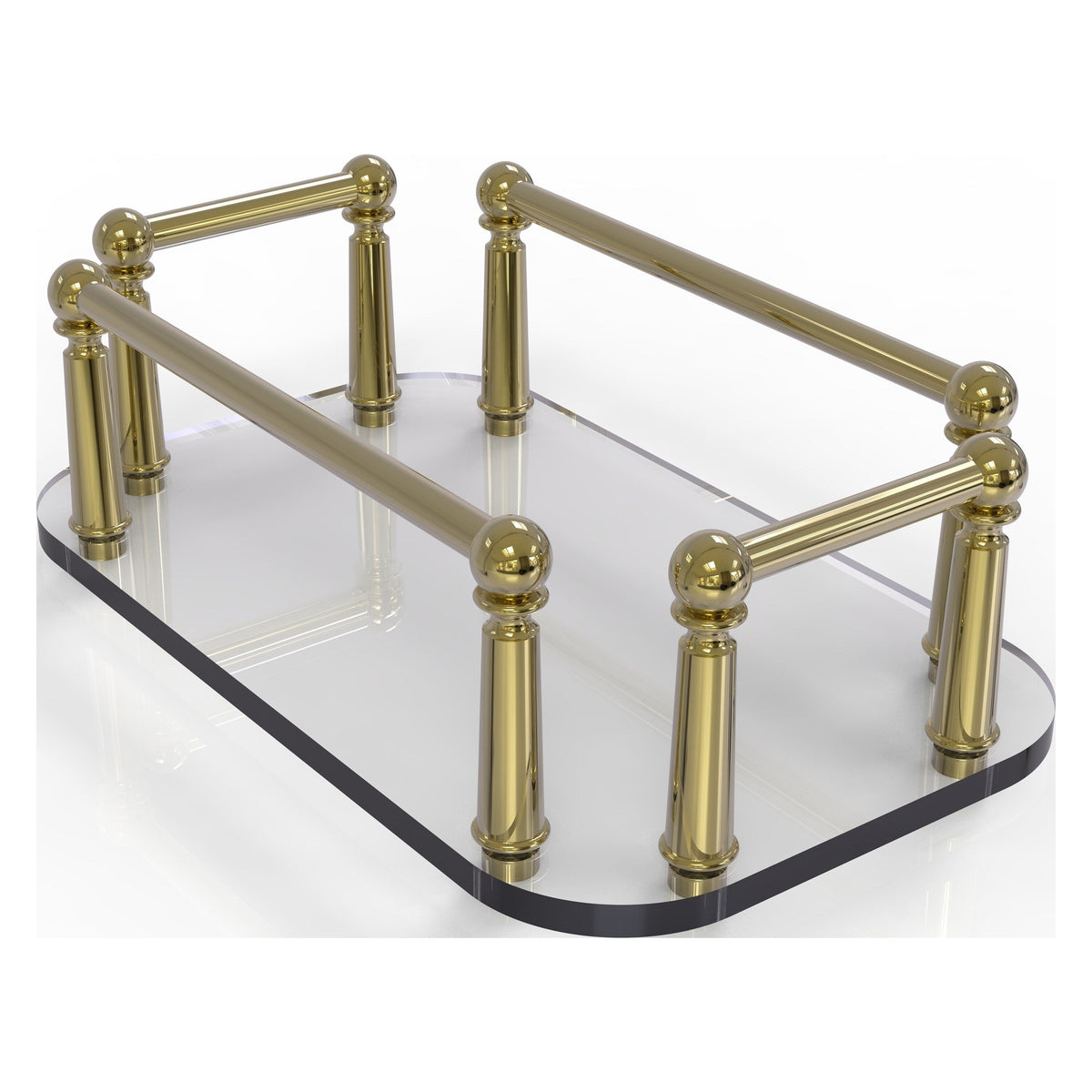 Allied Brass Unlacquered Brass Freestanding Towel Rack