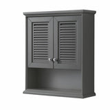 Wyndham Collection Tamara 25-in W x 30-in H x 9-in D Dark Gray Bathroom Wall Cabinet
