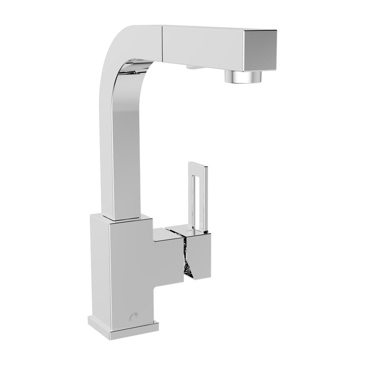 Keeney Polished Chrome 1-Handle Deck-Mount Pull-Out Kitchen Faucet