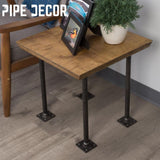 3/4 in. x 1.5 ft. L Black Steel Pipe Square Flange Table Leg Kit (Set of 4)