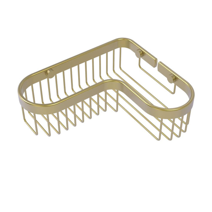 Allied Brass 3-in H Screw Mount Solid Brass Satin Brass Hanging Shower Caddy