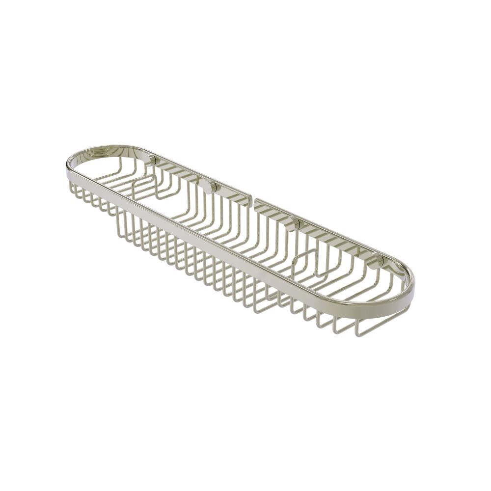 Allied Brass 2.25-in H Screw Mount Solid Brass Polished Nickel Hanging Shower Caddy