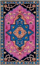 Safavieh Bellagio Palma 3 x 5 Pink/Multi Indoor Floral/Botanical Farmhouse/Cottage Throw Rug