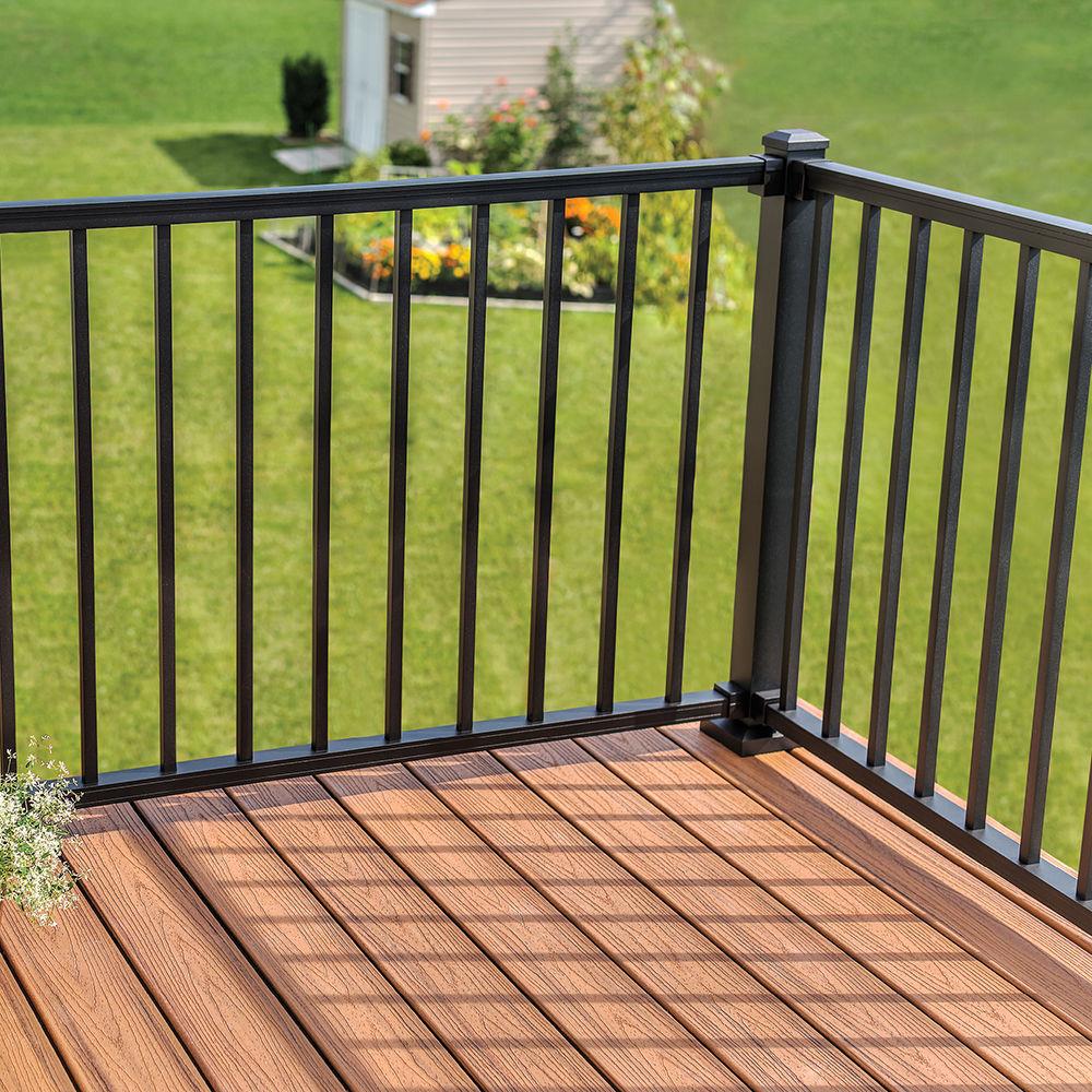 Trex Signature 6-ft x 36-in Charcoal Black Aluminum Deck Rail Kit