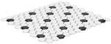Satori Hudson Brilliant White and Black 10-in x 12-in Matte Porcelain Hexagon Mosaic Wall Tile (0.82-sq. ft/ Piece)