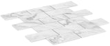 Satori Regent Carrara 10-in x 11-in Matte Porcelain Marble Look Mosaic Floor and Wall Tile (0.75-sq. ft/ Piece)