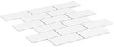 Satori Hudson Brilliant White 12-in x 12-in Glossy Porcelain Subway Mosaic Wall Tile (0.74-sq. ft/ Piece)