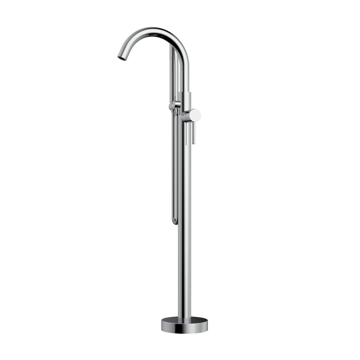 Belanger by Keeney Delphi Polished Chrome 1-Handle Freestanding Bathtub Faucet with Hand Shower, 38-7/16-in Height
