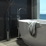 Belanger by Keeney Delphi Polished Chrome 1-Handle Freestanding Bathtub Faucet with Hand Shower, 38-7/16-in Height