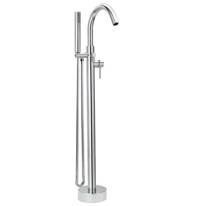 Belanger by Keeney Delphi Polished Chrome 1-Handle Freestanding Bathtub Faucet with Hand Shower, 38-7/16-in Height