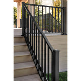 Trex Signature 8-ft x 36-in Charcoal Black Aluminum Deck Stair Rail Kit