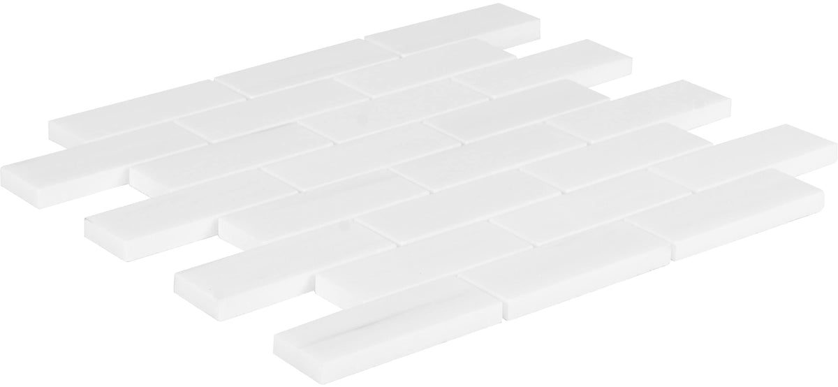 Satori Bianco Dolomite 12-in x 12-in Polished Natural Stone Marble Look Mosaic Wall Tile (0.97-sq. ft/ Piece)