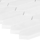 Satori Bianco Dolomite Picket 10-in x 13-in Polished Natural Stone Marble Look Arabesque Mosaic Wall Tile (0.96-sq. ft/ Piece)