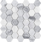 Satori Storm Polished 12-in x 12-in Natural Marble Hexagon Mosaic Wall & Floor Tile (0.96-sq ft Sheet)
