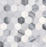 Satori Storm Polished 12-in x 12-in Natural Marble Hexagon Mosaic Wall & Floor Tile (0.96-sq ft Sheet)