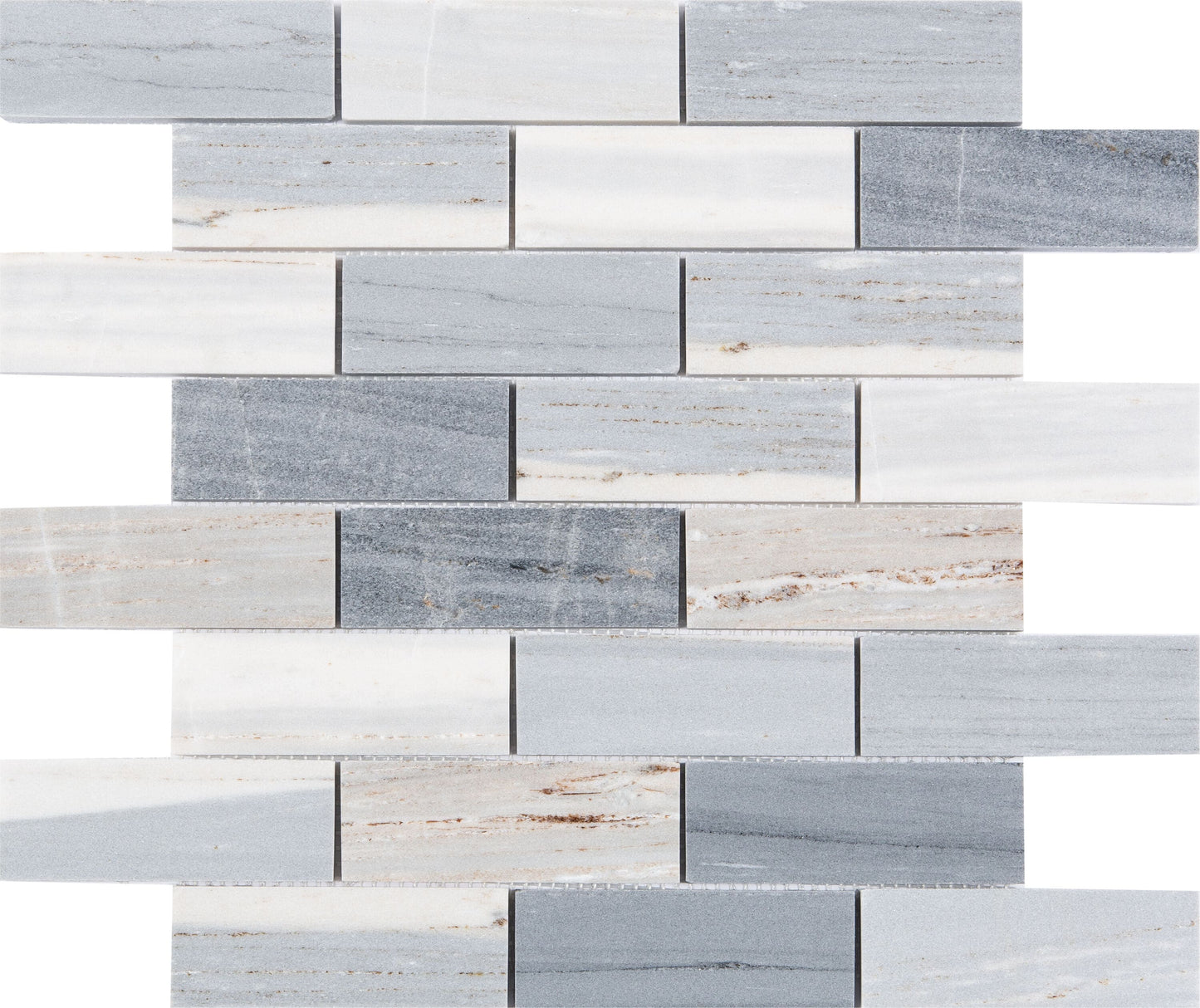 Satori Palissandro 12-in x 12-in Polished Natural Stone Marble Look Mosaic Floor and Wall Tile (0.97-sq. ft/ Piece)