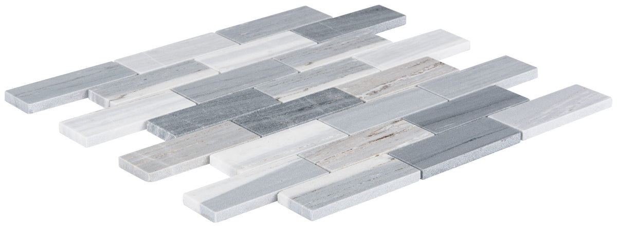 Satori Palissandro 12-in x 12-in Polished Natural Stone Marble Look Mosaic Floor and Wall Tile (0.97-sq. ft/ Piece)