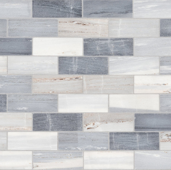 Satori Palissandro 12-in x 12-in Polished Natural Stone Marble Look Mosaic Floor and Wall Tile (0.97-sq. ft/ Piece)